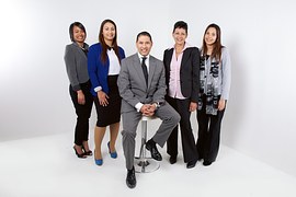 Happy Professional Employees