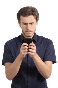 Angry young man does online resignation
