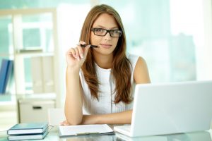 Young woman owns a franchise business