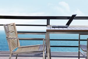 empty desk by ocean summer burnout