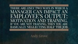 training is half the job of management