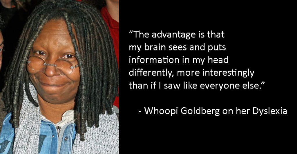 whoopi goldberg on neurodiversity (dyslexia)
