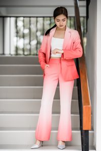 woman on stairs