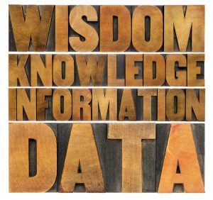 Experts have info knowledge and wisdom