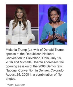 Melania Trump accused of plagiarism