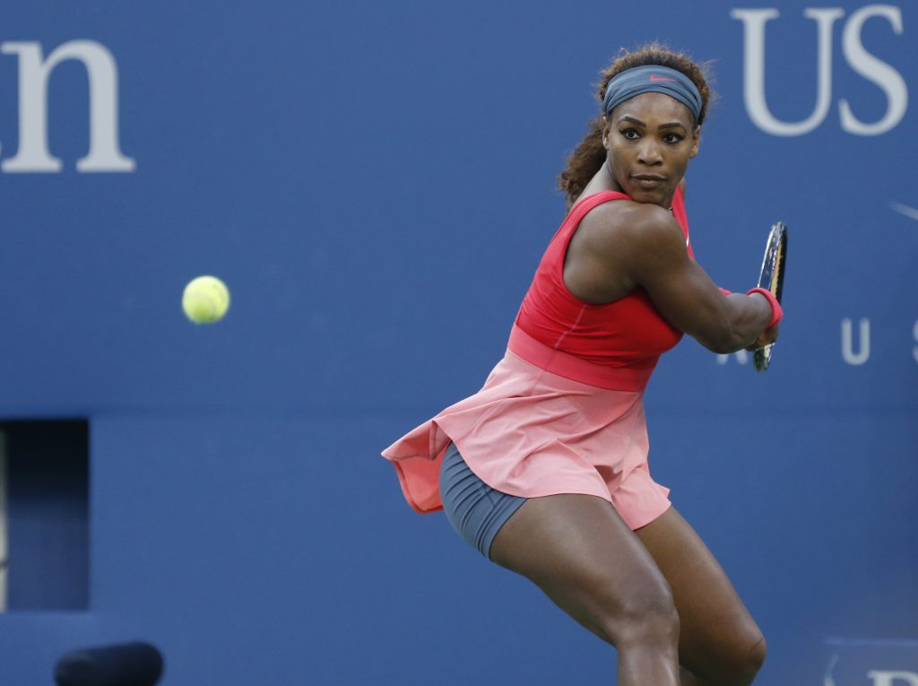 serena williams playing amazing tennis during high stake US Open match