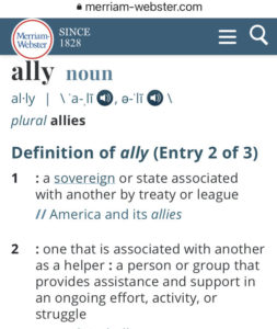 merriam-webster definition of ally