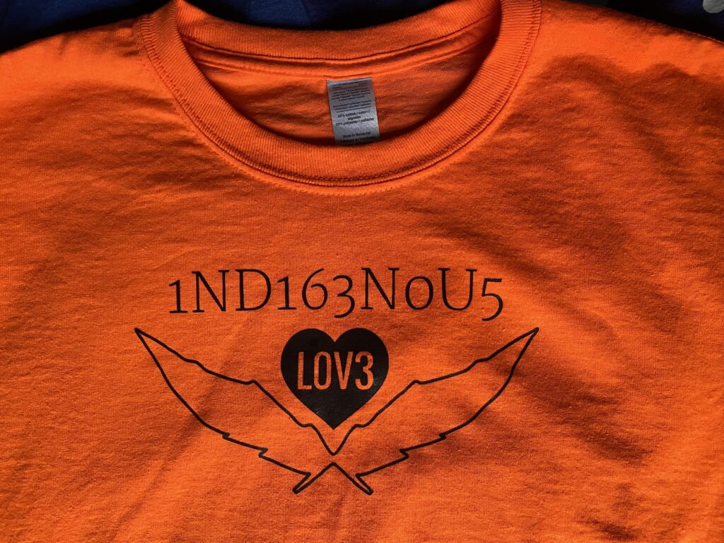 Orange Indigenous Love Shirt