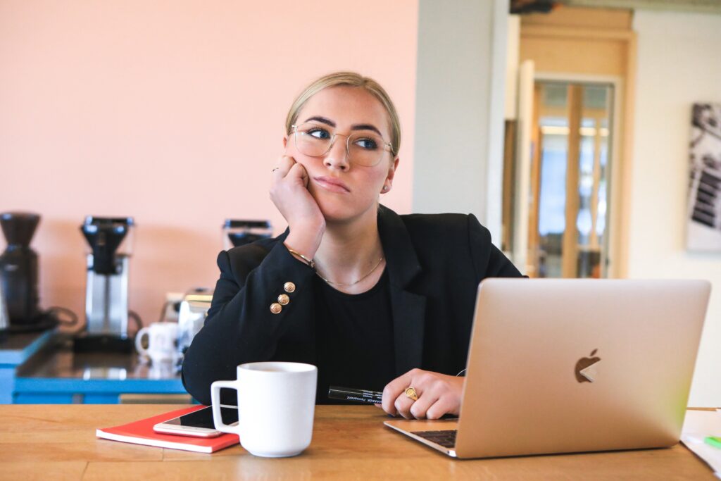 woman avoids difficult conversations