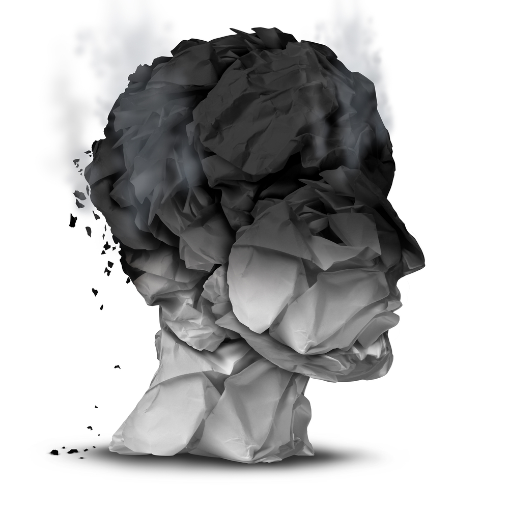 burnout image - paper head partially burned