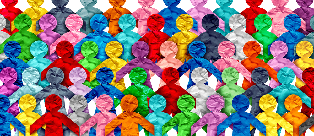 multi-coloured paper people to represent inclusion-by-design