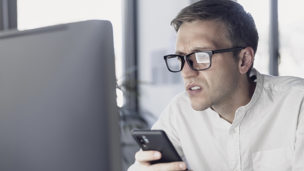 neurodivers man bothered by tech sounds